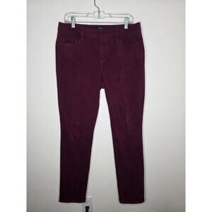 Ann Taylor wine red cotton blend soft feel dress pants - 10 curvy